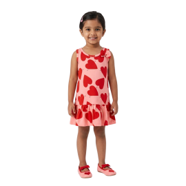Girl Heart Love Baby Frock