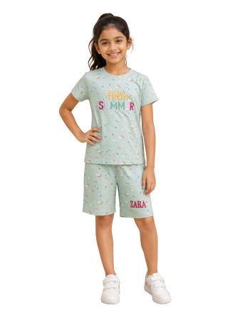 Girls Hello Summer Coord Set