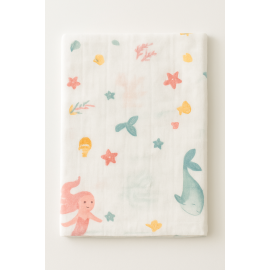 Muslin Swaddle with Nursery Prints