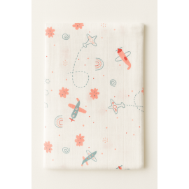 Muslin Swaddle with Nursery Prints