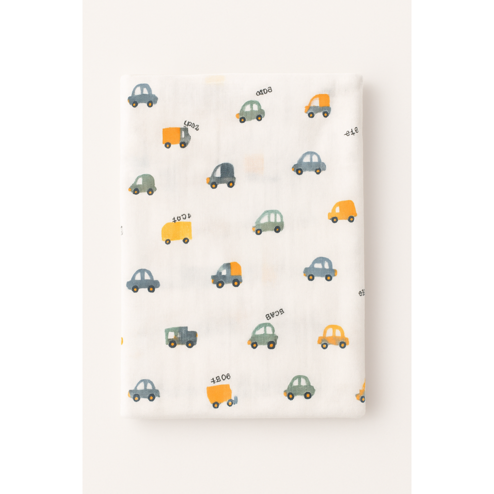 Muslin Swaddle with Nursery Prints