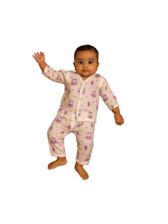 Muslin Jabla Set Full Sleeve with Pant (Random Nursery Prints)