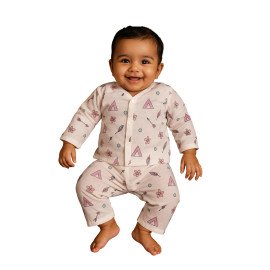 Muslin Jabla Set Full Sleeve with Pant (Random Nursery Prints)