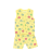 Light Yellow Donut Print Organic Muslin Jabla Set for Babies