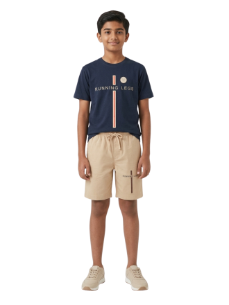 Boys' Navy & Tan Running Legs
