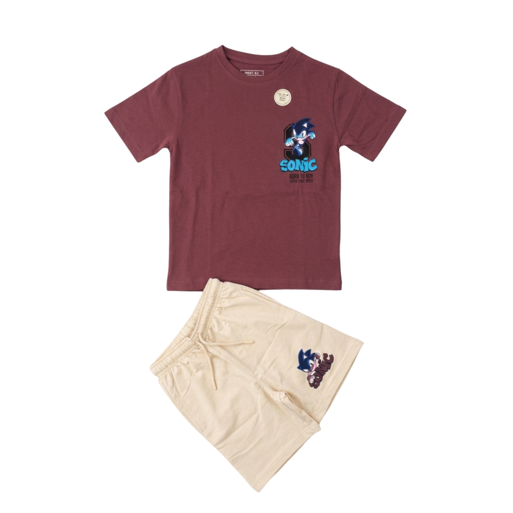 Boys' Sonic the Hedgehog - Maroon and Beige
