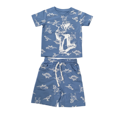 Kids' Skater Dino Print T-Shirt & Shorts Set