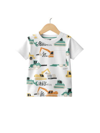 Kids White Pure Knitted Cotton T-Shirt