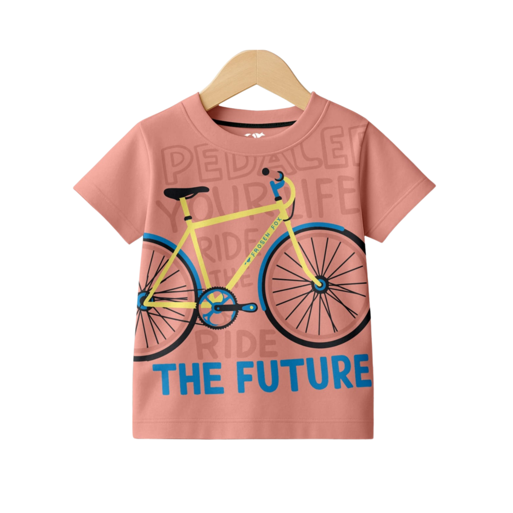 Kids Coral Pink Pure Knitted Cotton T-Shirt