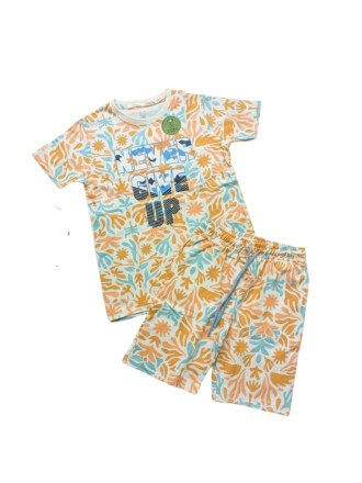 Boys Premium Knit Cotton Coord Set – Printed T-Shirt & Shorts