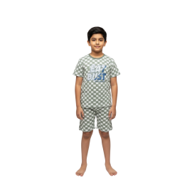 Boys Checkerboard T-Shirt and Shorts Set