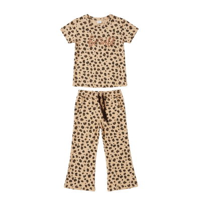 Girls' Leopard Print Pajama Set - "Be Wild"