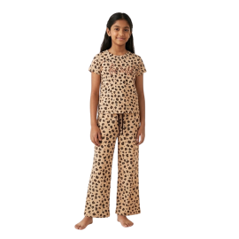 Girls' Leopard Print Pajama Set - "Be Wild"