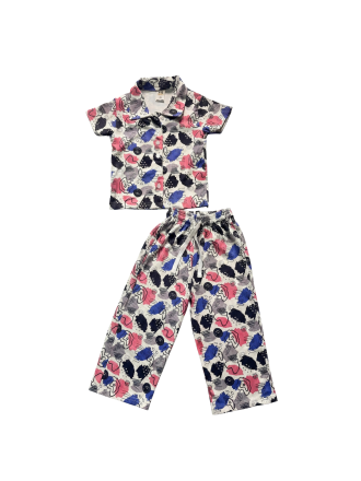 Premium Ribbed Co-ord Set – Artistic Abstract & Watercolor