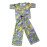 Ribbed Pajama Set for Girls-Trendy sage green