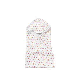 Newborn Baby Floral Print Hooded Swaddle Blanket