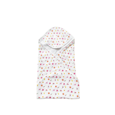 Newborn Baby Floral Print Hooded Swaddle Blanket