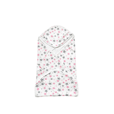 Ultra-Soft Muslin Hooded Baby Swaddle/Towel