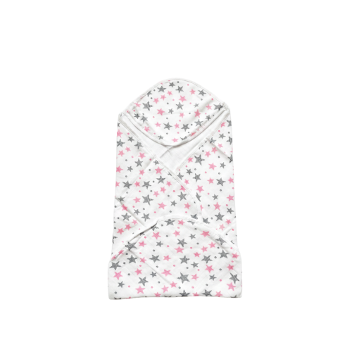 Ultra-Soft Muslin Hooded Baby Swaddle/Towel