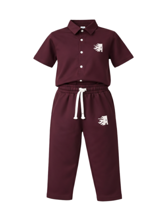 Unisex Wine Korean Set / Two-Piece Loungewear