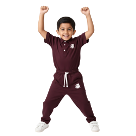 Unisex Wine Korean Set / Two-Piece Loungewear