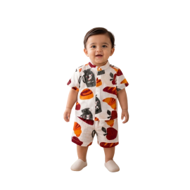 Off-White Muslin Coord Set
