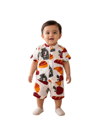 Off-White Muslin Coord Set