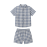 Blue Checkered Muslin Coord Set