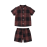 Deep Berry Checked  Muslin Coord Set