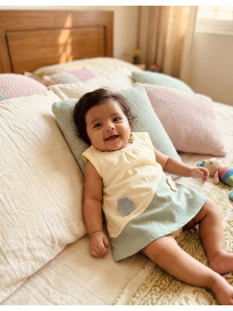 Sea Greeen Baby Girl Frock