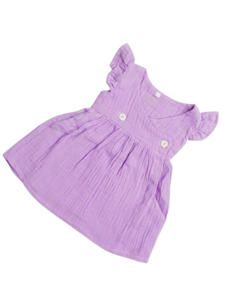 Lilac Muslin Baby Frock