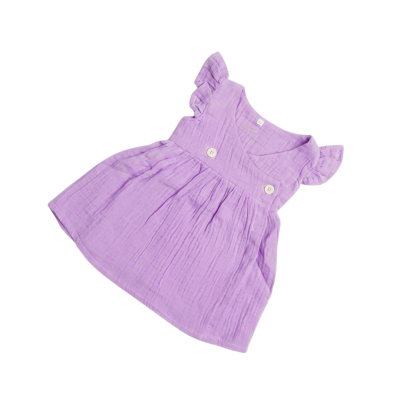 Lilac Muslin Baby Frock