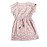 Girls' Cap-Sleeve Soft Knit Floral Drawstring Dress