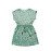 Girls' Cap-Sleeve Drawstring Dress - Mint Leopard Print
