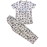 Girls White Butterfly Print Pyjama Set
