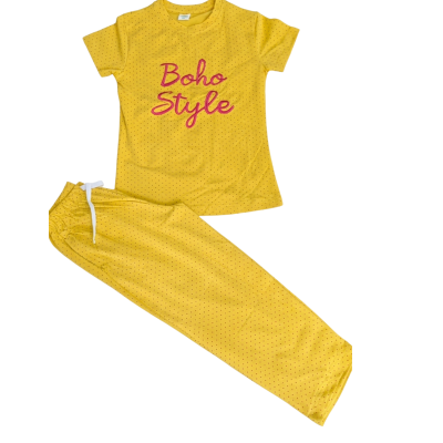 Yellow Boho Style Girls Pyjama Set