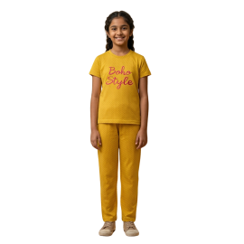 Yellow Boho Style Girls Pyjama Set