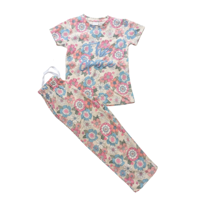 Floral Print Girls Pyjama Set