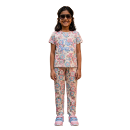 Floral Print Girls Pyjama Set