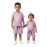 Kids' Lilac Dog Print Cotton T-Shirt & Shorts Set