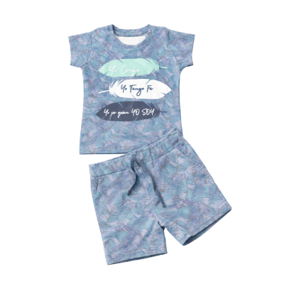 Girls' "Yo Soy" Feather Graphic & Tropical Leaf