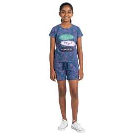 Girls' "Yo Soy" Feather Graphic & Tropical Leaf