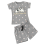 Girls' "Cute Friends" Penguin Print Heather Grey