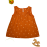 Baby Girls Rust Orange Floral Cotton Sleeveless Frock