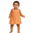 Baby Girls Rust Orange Floral Cotton Sleeveless Frock