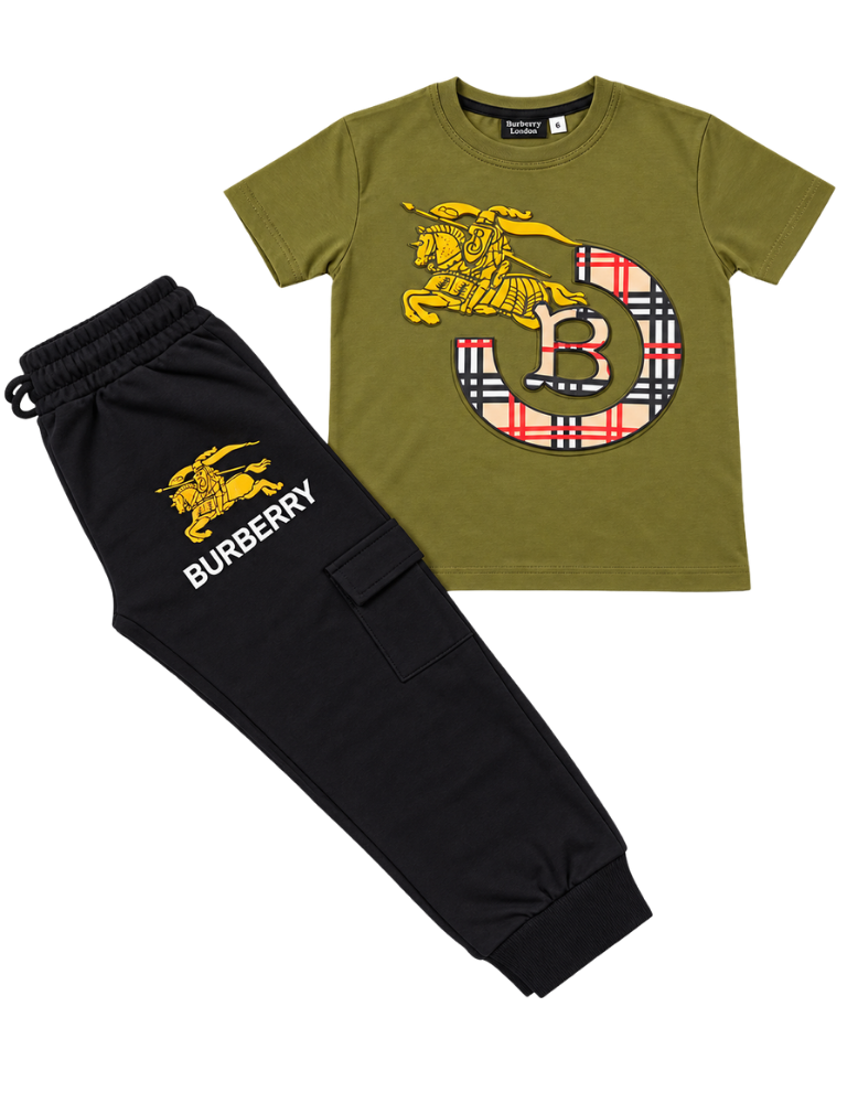 Boys Pajama - Olive Green "BURBERRY"