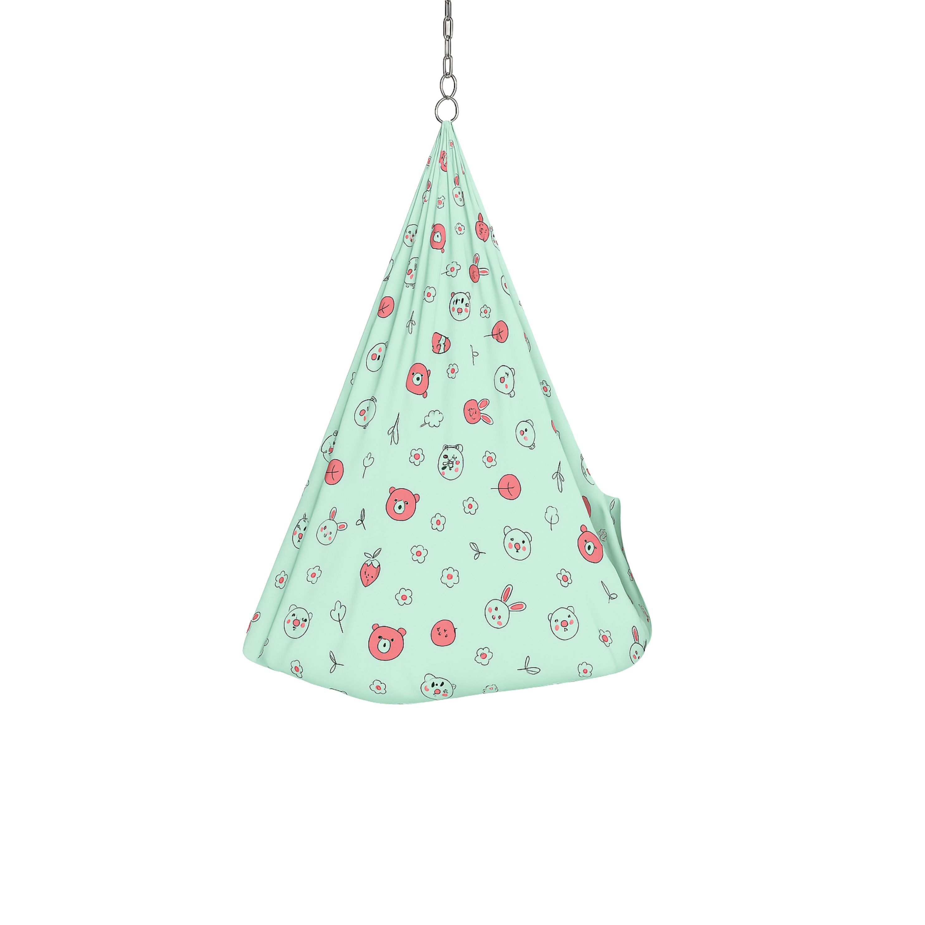 Cotton Cradle 4mtr - Green Animal 