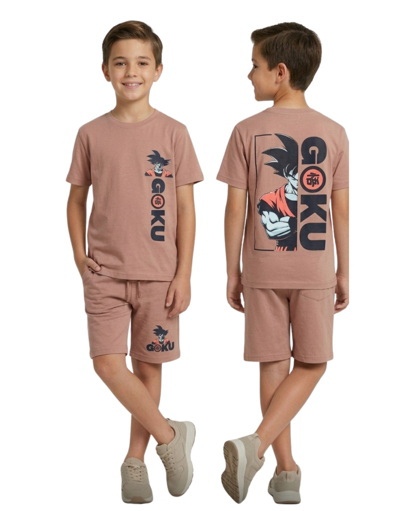 Boys Co-ord Set  -Goku Anime Graphic 