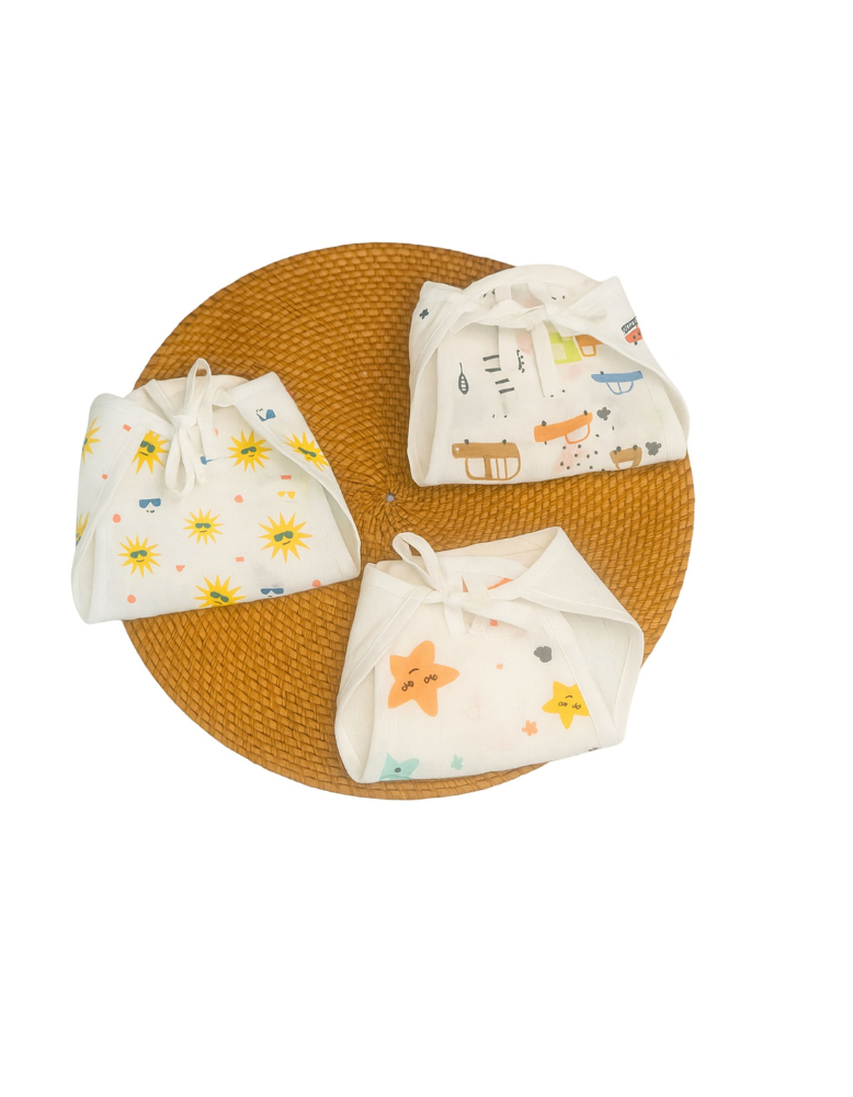 Minis World Breathable Muslin Tie-Nappy (Pack of 2)