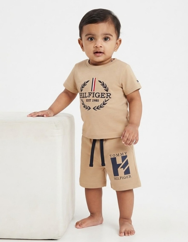 Baby Boys T-Shirt & Shorts Set - Beige